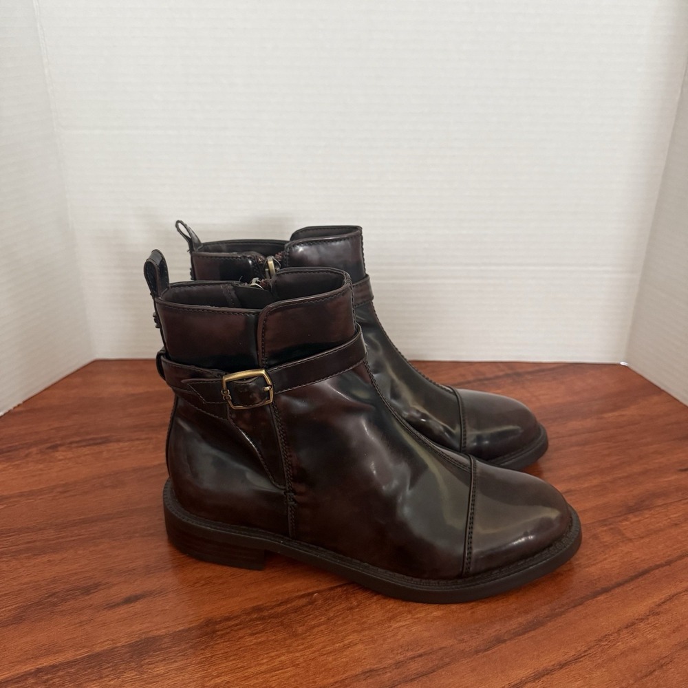 Sam Edelman NOLYNN BUCKLE BOOTIE In Chestnut Size 5.5 $170 New Without Box - Picture 2 of 13